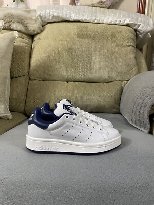 Adidas Originals Stan Smith XLG J weiß blau Turnschuhe Schuhe neu ohne Karton Größe 3uk