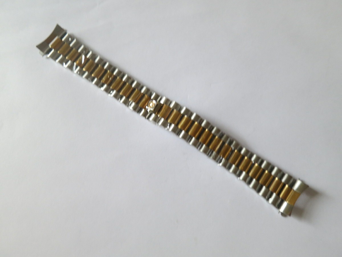 Vintage 20mm 2 Tone Gold Bulova Day Date Super Seville Watch