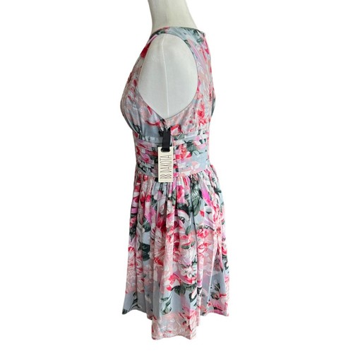 Mini Vestido BB Dakota Rosa Zurie Floral Talla 6 Primavera Verano Boda Invitada Vestido - Imagen 2 de 5