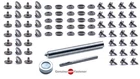 25pc - Boat Cover / Canopy Snap fastener stainless canvas to screw kit & tools