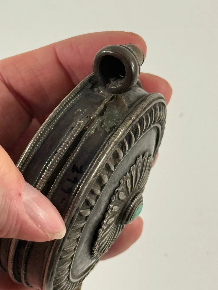 Antique Tibetan Gau Box Pendant necklace REPAIR prayer - Image 4 of 4