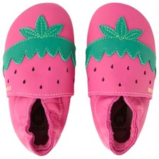 Bobux Soft Sole Strawberry Pink/Green