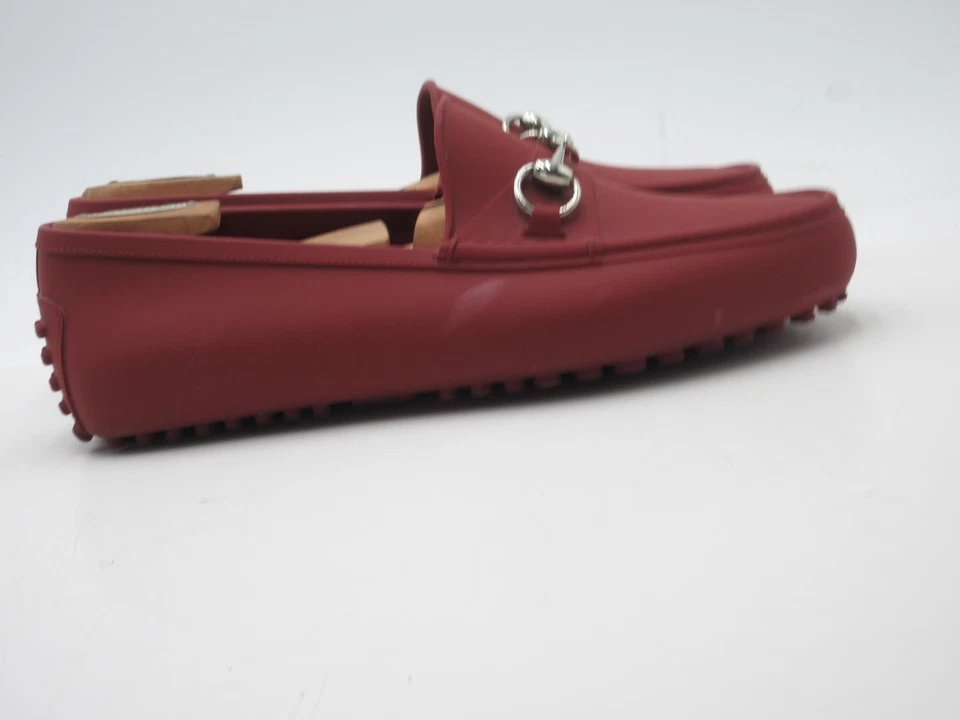 Mocassins masculinos de borracha vermelha Gucci tamanho 7 Reino Unido, 8 EUA - Imagem 3 de 4