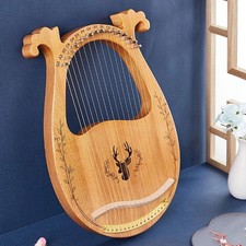 C Key 16-String Wooden Lyre Harp Resonance Box String Instrument With Tunin ITUB