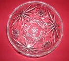 Anchor Hocking EAPC STAR OF DAVID Clear Pressed Glass Bowl Candy Dish USA  MCM