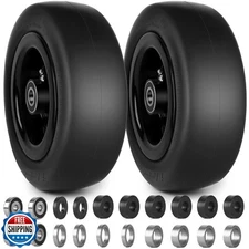 phepetroll 11x4.00-5 Flat Free Lawn Mower Tires and Wheels 3/4" 5/8" 1/2" Bal