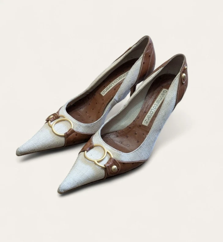 Zapatos de tacón de avestruz GIANMARCO LORENZI Foto 4 de 4