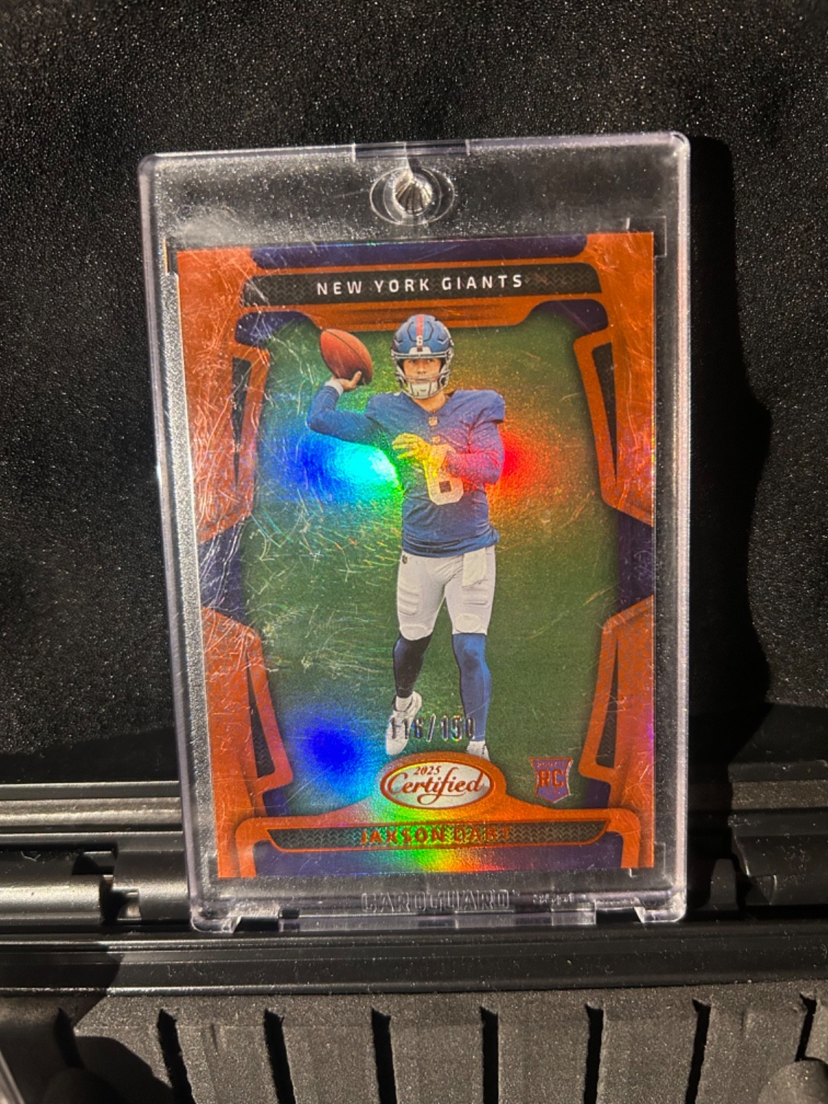 2025 Panini Certified - Rookies Jaxson Dart #150 Mirror Orange /150 (RC)