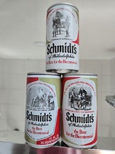 3 Diff. Schmidts Bicentennial Beer Cans Scene...