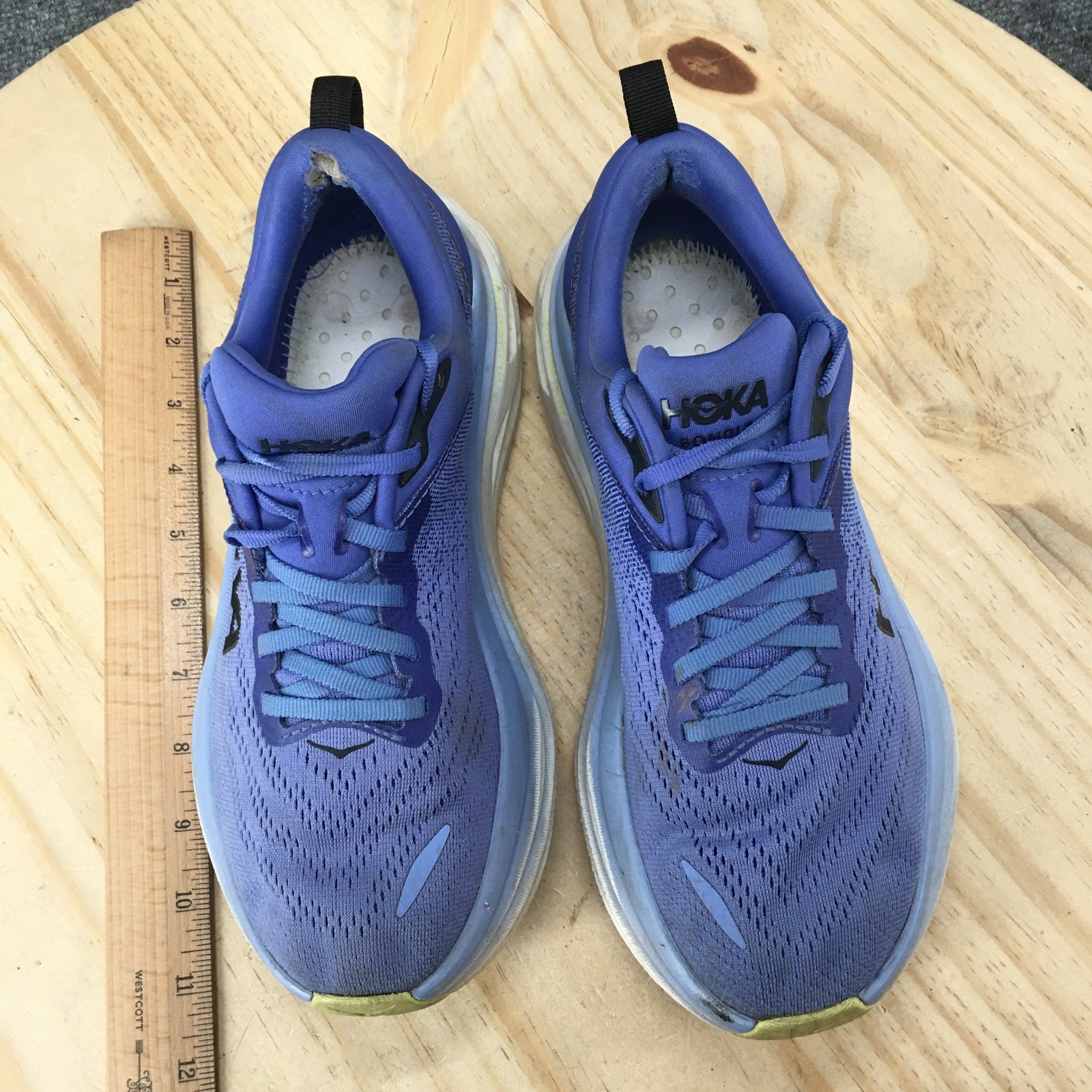 Hoka One Shoes Womens 7.5 B Blue Bondi 8 Running Casual Sneakers Mesh Low Top thumbnail 7