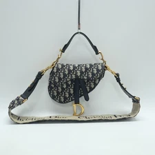 Dior Saddle Navy Canvas Satchel T10261348