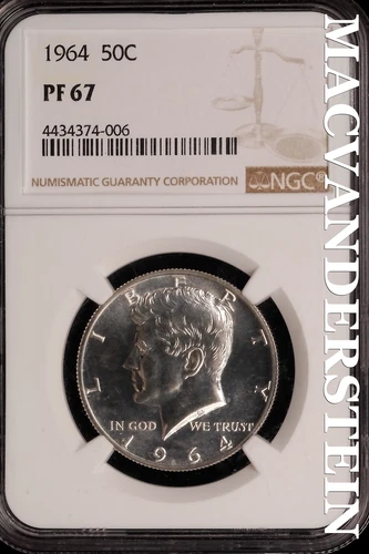 1964 Kennedy Half Dollar - NGC PF 67 - Scarce  No Reserve  #SLK609