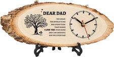 Gifts for Dad from Daughter Son, Dad Christmas Birthday Gift Ideas Wooden Clock,