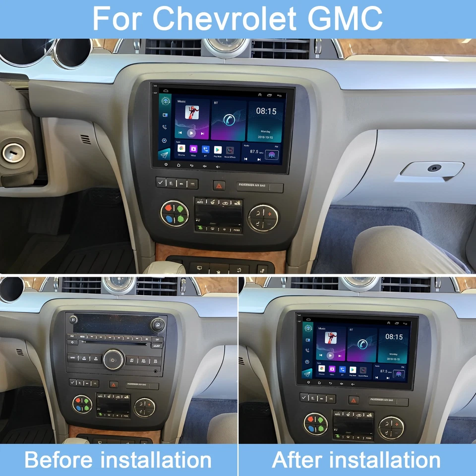 2+32G For Chevrolet GMC 8 Inch Car Stereo Radio Player Wireless Fit for Carplay Foto 4 de 4