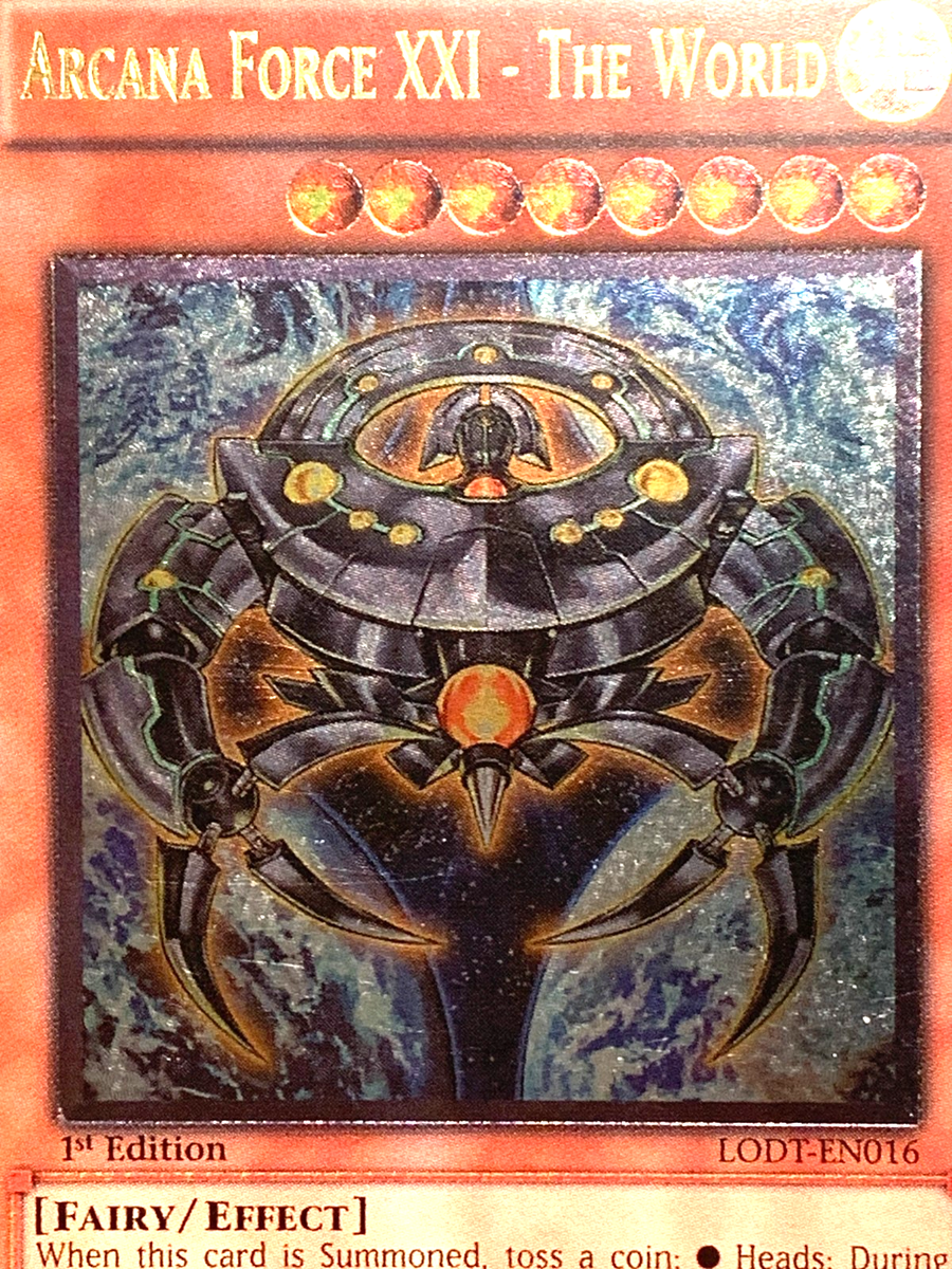 yugioh ARCANA FORCE XXI - THE WORLD LODT-EN016 Ultimate Rare 1st