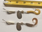 Vintage (2) Wally Spin Lures By Walleye Specialties, White W/Raised Google Eyes! — photo 1