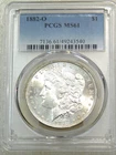 1882-O Morgan Silver Dollar PCGS MS61 Frosty White New Holder #D253A