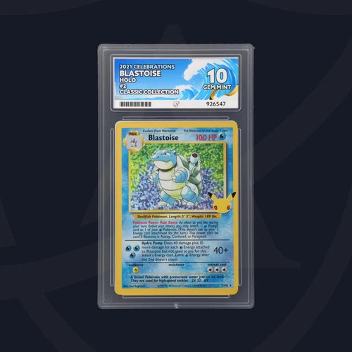 Ace 10 Pokemon Blastoise Holo 2/102 Celebrations Classic Collection GEM MINT