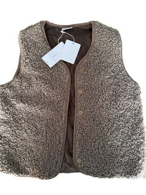 Boys Girls Kids Children Cute Coral Fluffy Teddy Warm Vest 9-10 Years 150cm