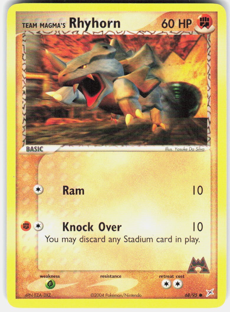 Team Magma's Rhyhorn 68/95 Team Magma vs Team Aqua Pokemon