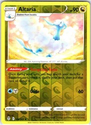 Altaria Reverse Holo Rare SWSH07: Evolving Skies 106/203