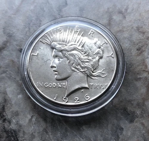 1926-S SILVER PEACE DOLLAR IN STUNNING AU CONDITION!!