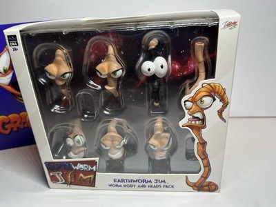 Premium DNA EarthWorm Jim Worm Body and Heads Pack 1/12 6 inch Action Figure