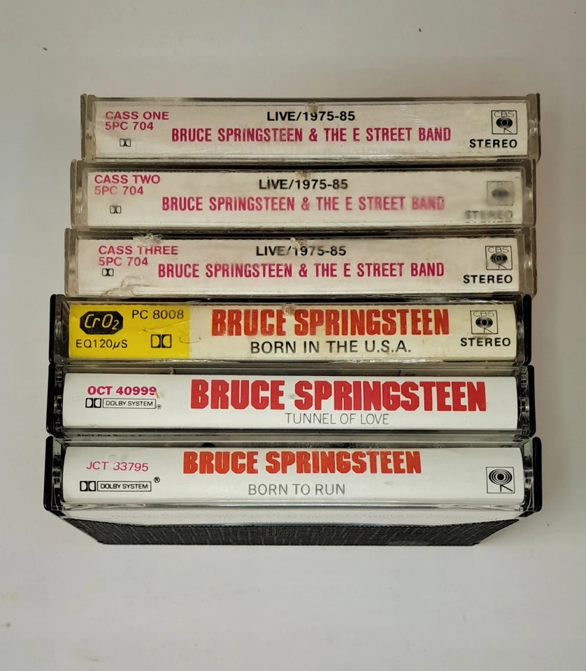 Bruce Springsteen Vintage Cassettes Born To Run Tunnel Of Love Born In USA Live - Image 2 of 3