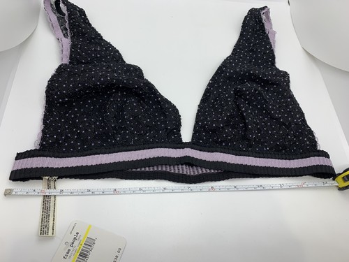 Free People Intimately NWT Black Purple Lace Livvy Polka Dot Bralette Bra M FP3 - Picture 2 of 5