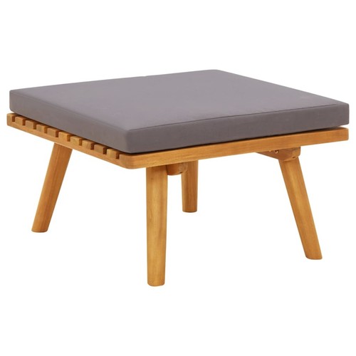 4 Piece Garden Set with Cushions Solid Acacia Wood L6E8 - Picture 7 of 12