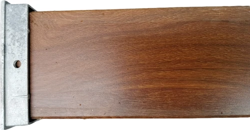Powder coated Aluminium Post Tube Pipe Fence Support 75mm 3" Teak 1 piece 2400mm - Picture 9 of 10