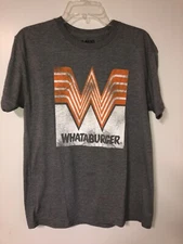 Whataburger Brand Faded Distressed Logo T-shirt Adult Size Medium Short Sleeve