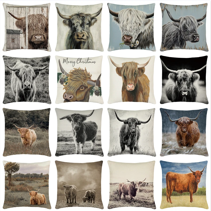 Cow pillow cheap covers