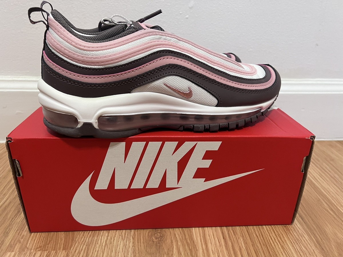 Nike Air Max 97 Pink Mocha Brown Sneakers Size 7Y 921522-200 | eBay
