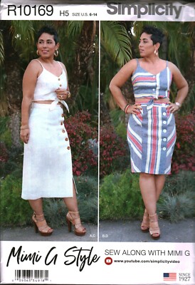 R10169 Simplicity Sewing Pattern Misses Tie Front Top Skirt UNCUT Mimi G Style
