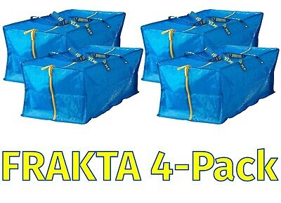 IKEA FRAKTA Zippered 20 Gallon Tote Laundry Storage Moving Bag 4-Pack | eBay