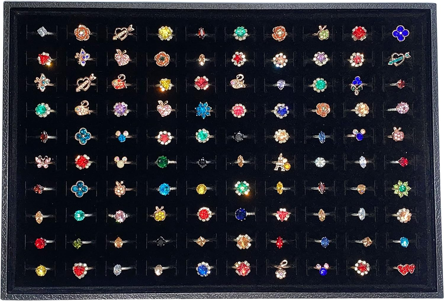 Ring Organizer for Jewelry Ring Storage Stackable Drawer Ring Display Tray Jewel