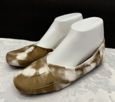 Korks By Kork Ease Size 7.5M Palmer Ballet Flat Comfort Shoe Khaki Green White