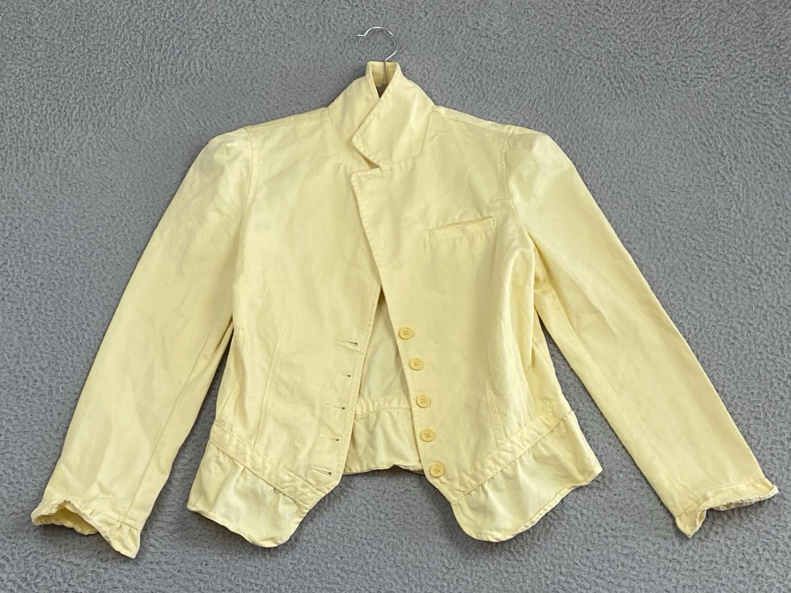 Juicy Couture Vintage Y2K Cotton Jean Jacket Size M Yellow Coastal Urban Chic