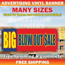 BLOW OUT SALE Advertising Banner Vinyl Mesh Sign clearance discount retail store