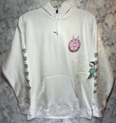 Diamond Supply x Looney Tunes Fan Club Hoodie White Pink