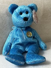 Ty Beanie Babies Classy Bear 2001 New with Tags  Hang Tag Protector RETIRED