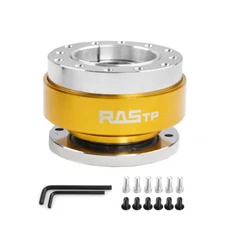 Universal Car Steering Wheel Ball Quick Release Hub Adapter Snap Off Kit Yellow