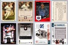 Chris Chambliss 4 Card Lot - New York Yankees Cleveland Indians Atlanta Braves