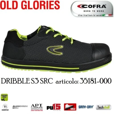 Cofra Sicherheitsschuh DRIBBLE S3 SRC TECHSHELL wasserabweisend und transp