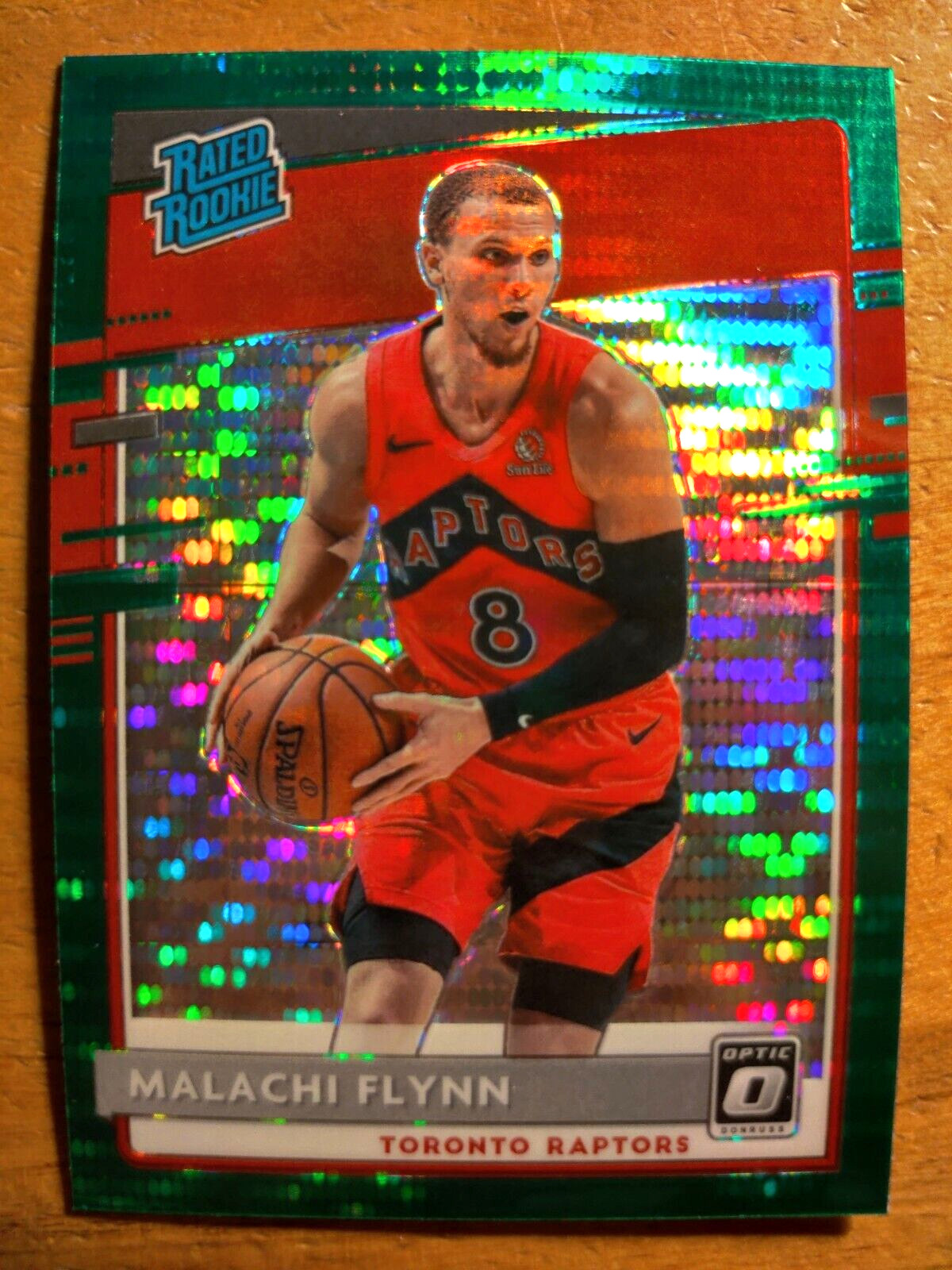 MALACHI FLYNN 2020 OPTIC GREEN PULSAR PRIZM ROOKIE RC #179 RAPTORS NBA SDSU -]