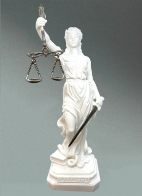Gerechtigkeit Figur Figur Übermobile Deko Haus Geschenk Abschluss weiß