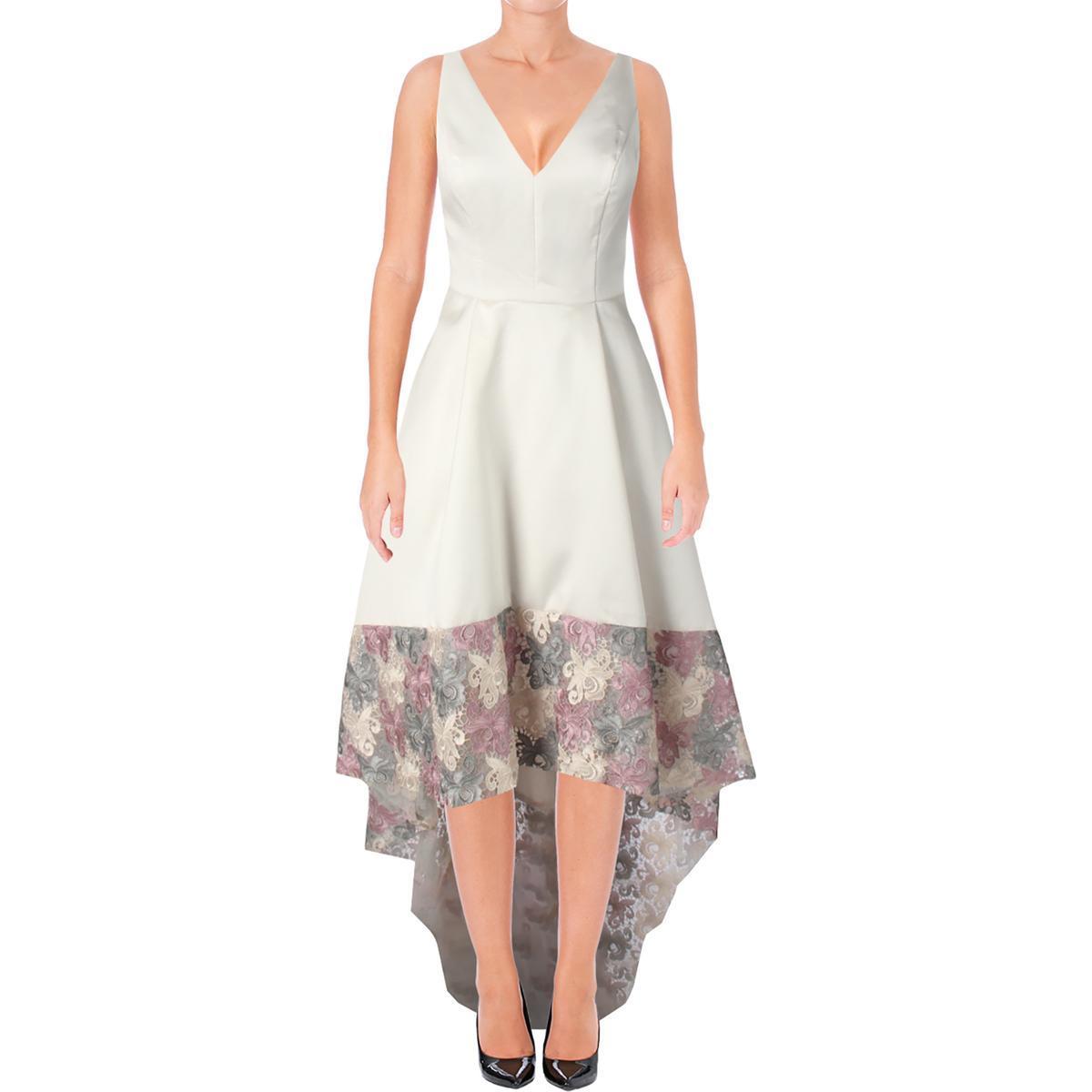 chinese dress ladies Long Formal Dress: Betsy and Adam A26948 White/Nude / 0