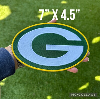 Green Bay Packers BIGGEST 7  Patch Iron On Embroidered US SELLER