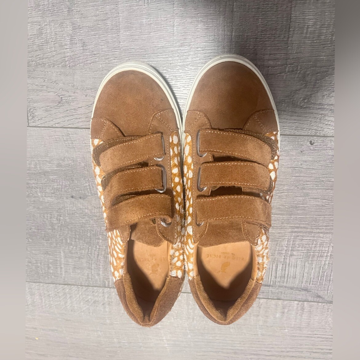 PIED de BICHE Alice Calf Hair Suede Leather Sneakers Size